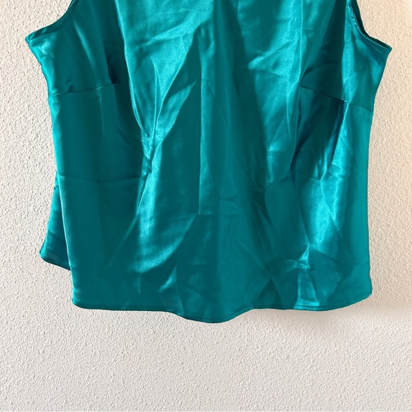 VTG D.J.Summers Tank Top Women’s 20w Teal Green Satiny Party Date Sexy Silky - Picture 2 of 9